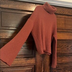 Lulu's Warm Cinnamon Turtleneck Sweater